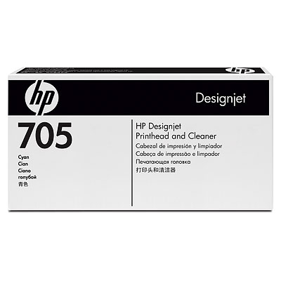 HP 705 Cyan Designjet Printhead and Cleaner