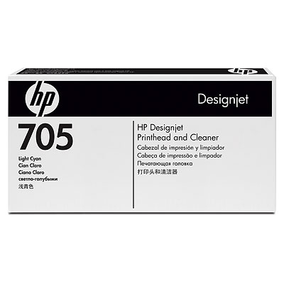 HP 705 Light Cyan Designjet Printhead and Cleaner