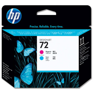 HP 72 Magenta and Cyan Printhead