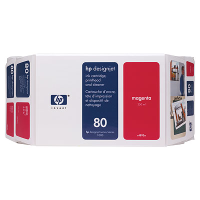 HP 80 Value Pack 350-ml Magenta Ink Cartridge and Printhead