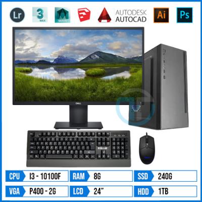 PC Designer – Cad TWS10100F – Core i3 10100F | 8G | P400 2G | 240G SSD | 1TB HDD