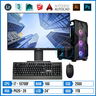 PC Designer – Cad TWS10700F – Core i7 10700F | 16G | P620 2G | 256G SSD | 1TB HDD