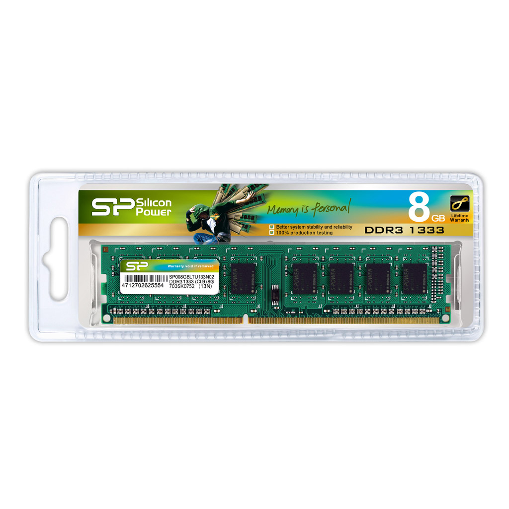 Ram PC Silicon Power DDR3 8Gb Bus 1333MHz