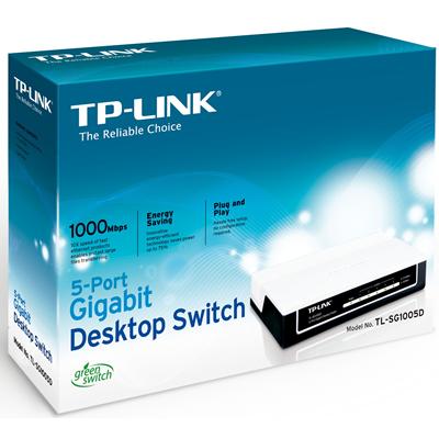 Switch TP-Link TL-SG1005D, Loại để bàn 5 cổng tốc độ Gigabit