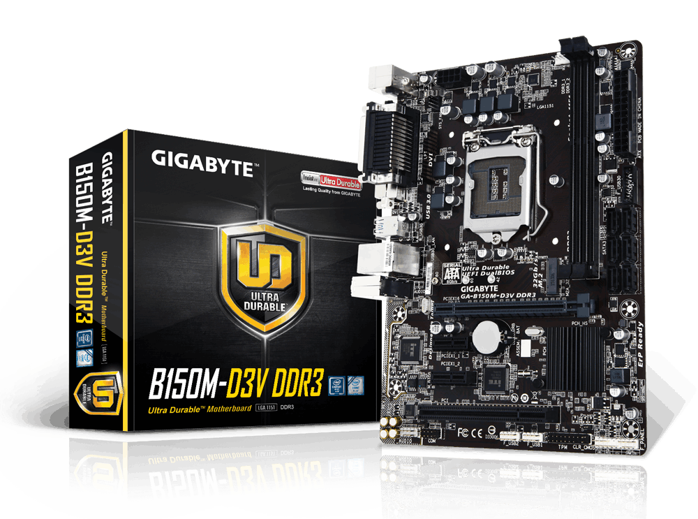 Main Gigabyte GA-B150M-D3V-DDR3, Socket 1151