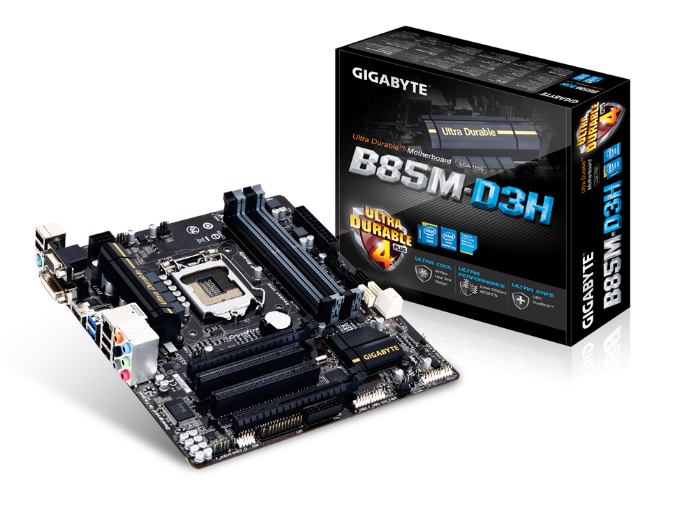 Main Gigabyte GA-B85M-D3H, Soket 1150