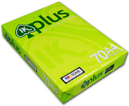 Giấy IK Plus định lượng 70gsm, khổ A4