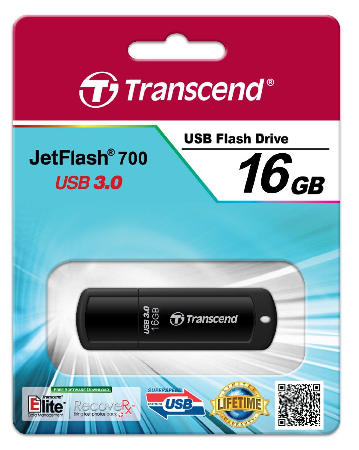 USB 16GB Transcend JetFlash 700 USB 3.0 Flash Drive