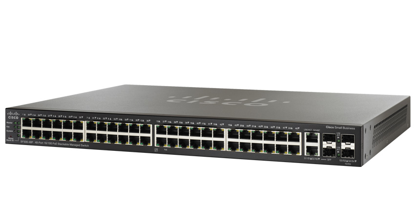 Cisco SF500-48P 48P-Port 10 100 Stackable Managed Switch