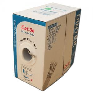 Cáp mạng Dintek CAT.5e FTP, 4 pair, 24AWG bọc nhôm chống nhiễu 305m/thùng