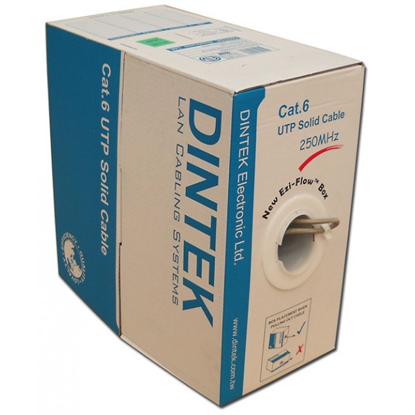 Cáp mạng Dintek CAT.6 UTP, 4 pair, 23AWG, 305m/box
